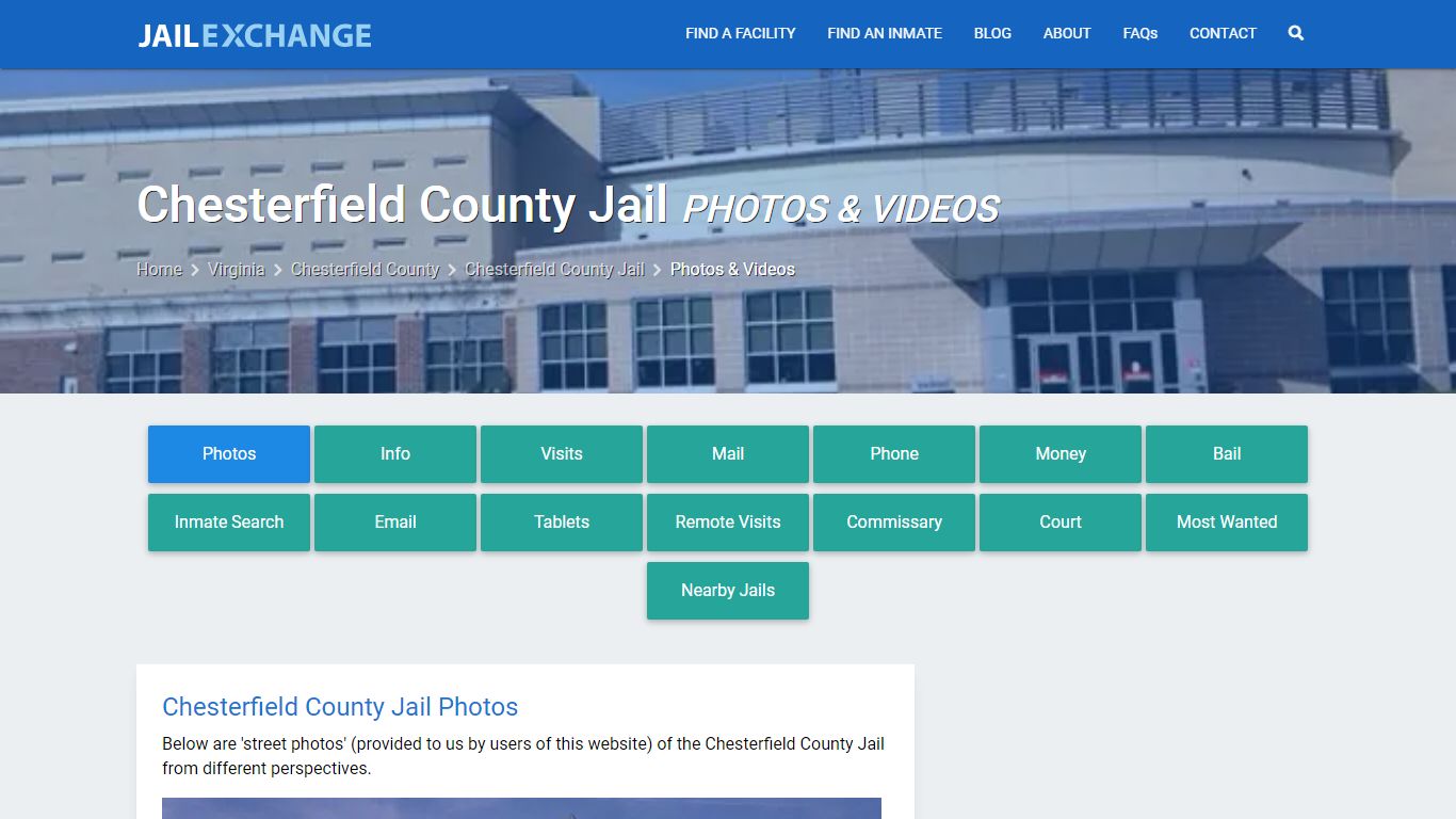 Photos & Videos - Chesterfield County Jail, VA - Jail Exchange